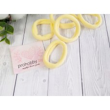 Резинки для волос бесшовные, 4 см, цвет пастельный жёлтый